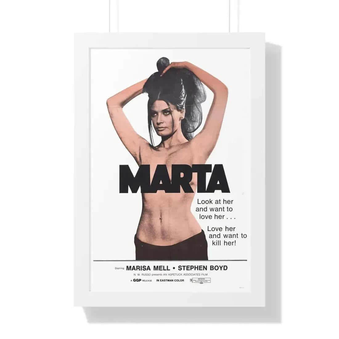 MARTA 1971 - Framed Movie Poster - The Sticker Space