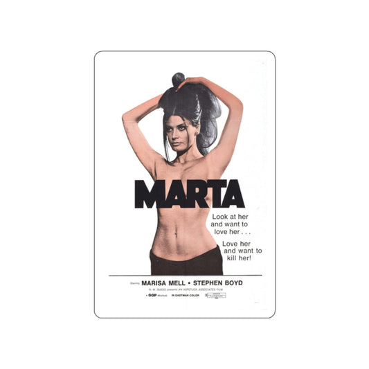 MARTA 1971 Movie Poster STICKER Vinyl Die-Cut Decal-2 Inch-The Sticker Space