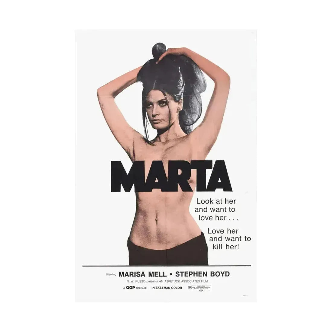 MARTA 1971 - Paper Movie Poster - The Sticker Space