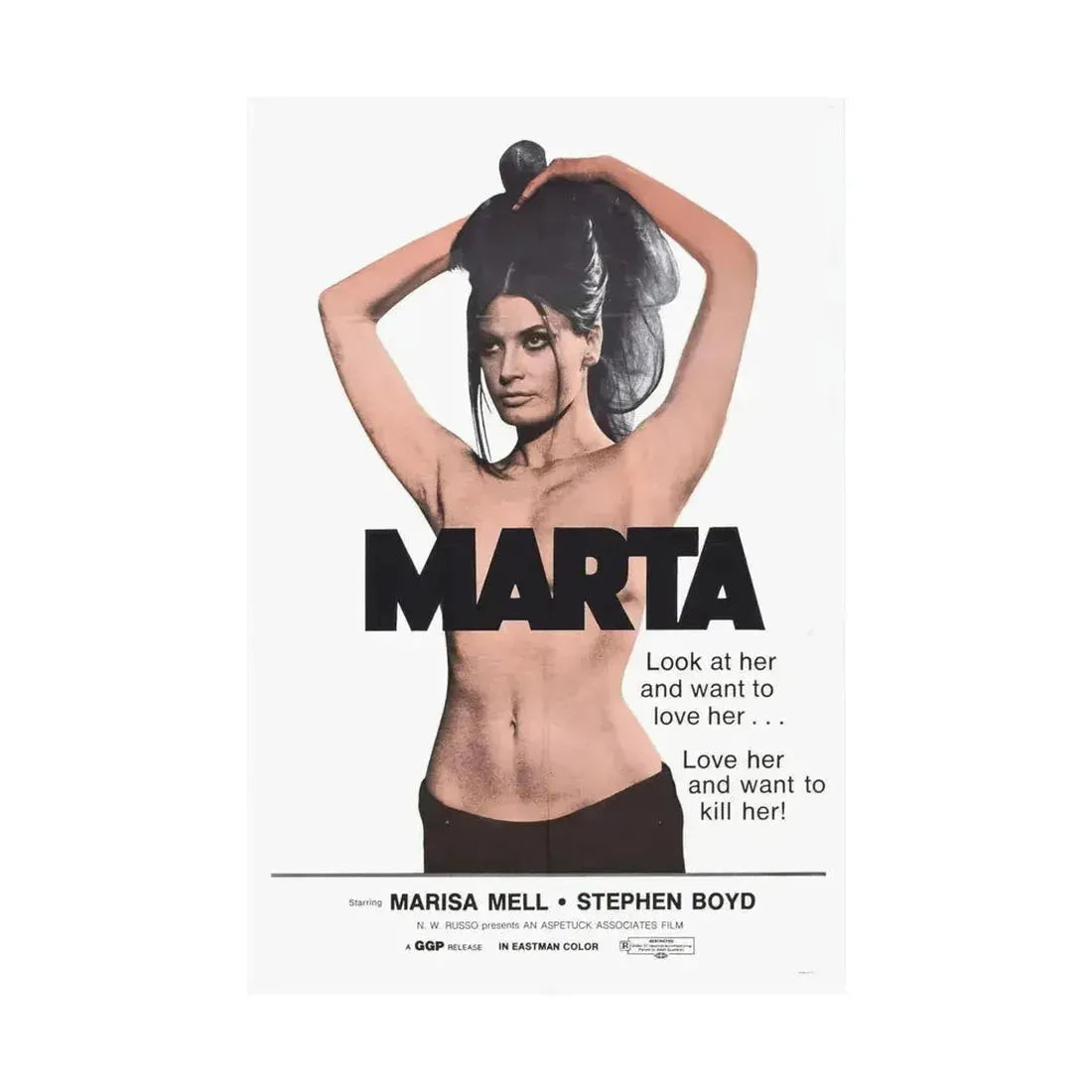 MARTA 1971 - Paper Movie Poster - The Sticker Space