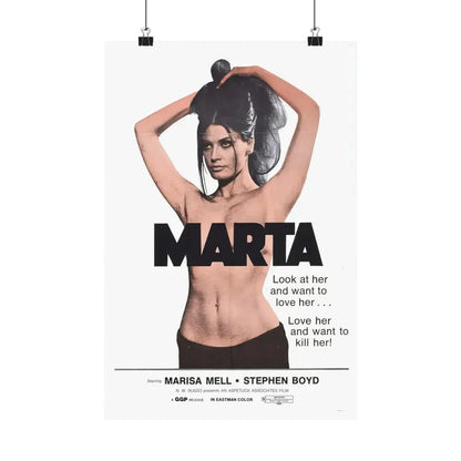 MARTA 1971 - Paper Movie Poster - The Sticker Space