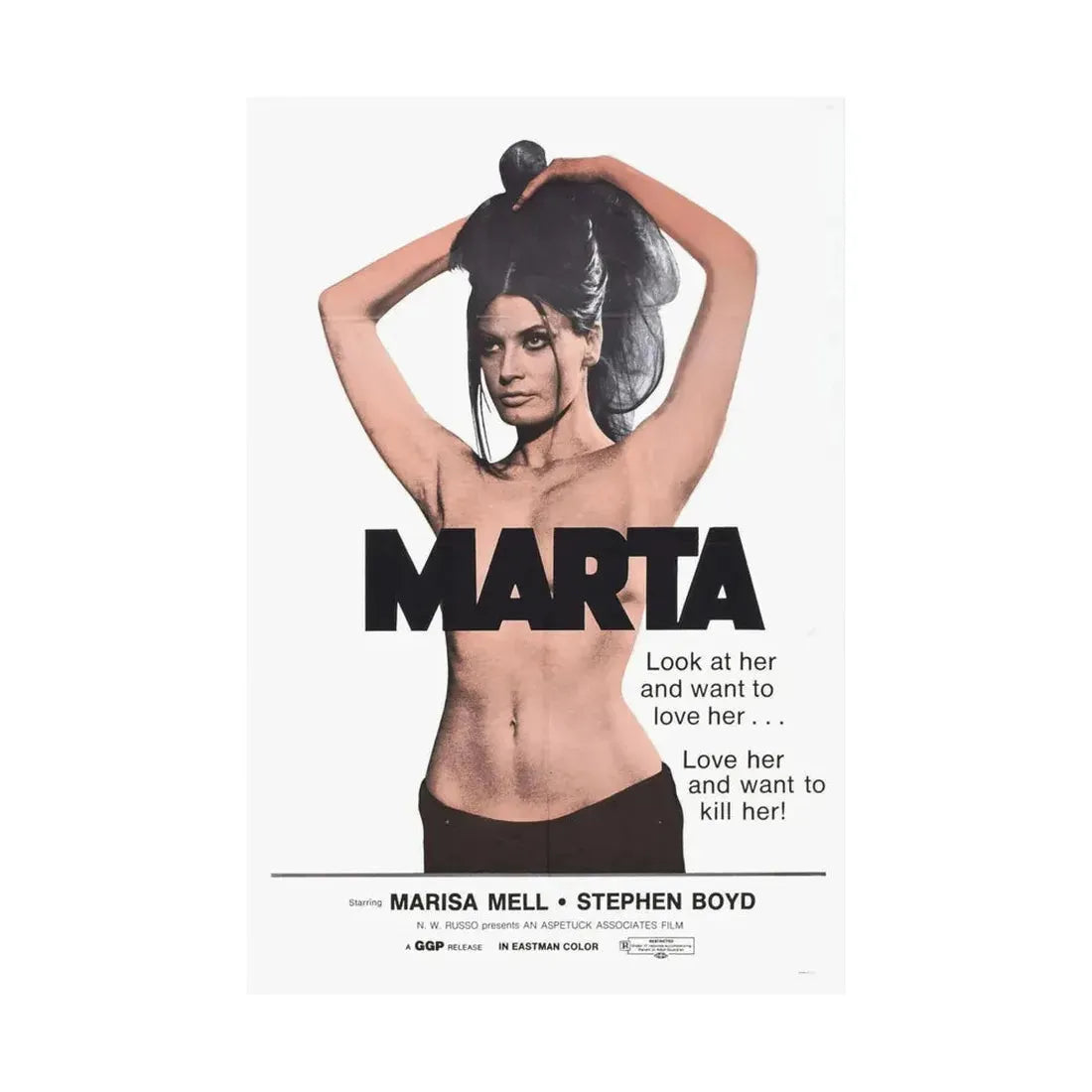 MARTA 1971 - Paper Movie Poster - The Sticker Space