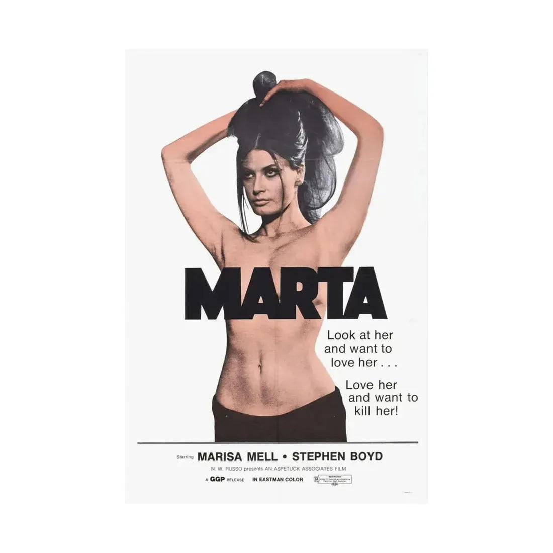 MARTA 1971 - Paper Movie Poster - The Sticker Space