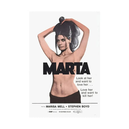 MARTA 1971 - Paper Movie Poster - The Sticker Space