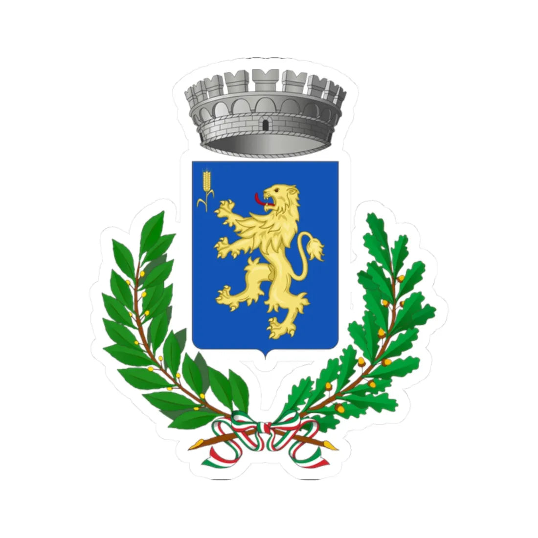 Martellago-Stemma (Italy) (Coat of Arms) STICKER Vinyl Kiss-Cut Decal 2 Inch White - The Sticker Space