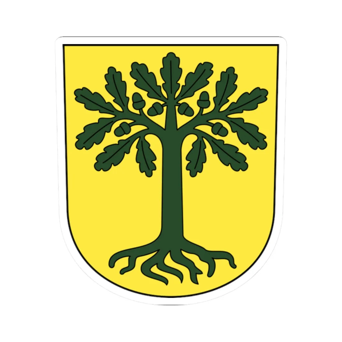 Marthalen-blazon (Switzerland) (Coat of Arms) STICKER Vinyl Kiss-Cut Decal 2 Inch White - The Sticker Space