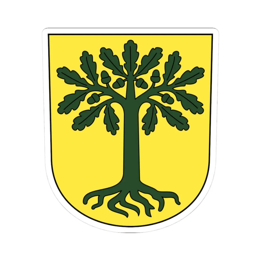 Marthalen-blazon (Switzerland) (Coat of Arms) STICKER Vinyl Kiss-Cut Decal 3 Inch White - The Sticker Space