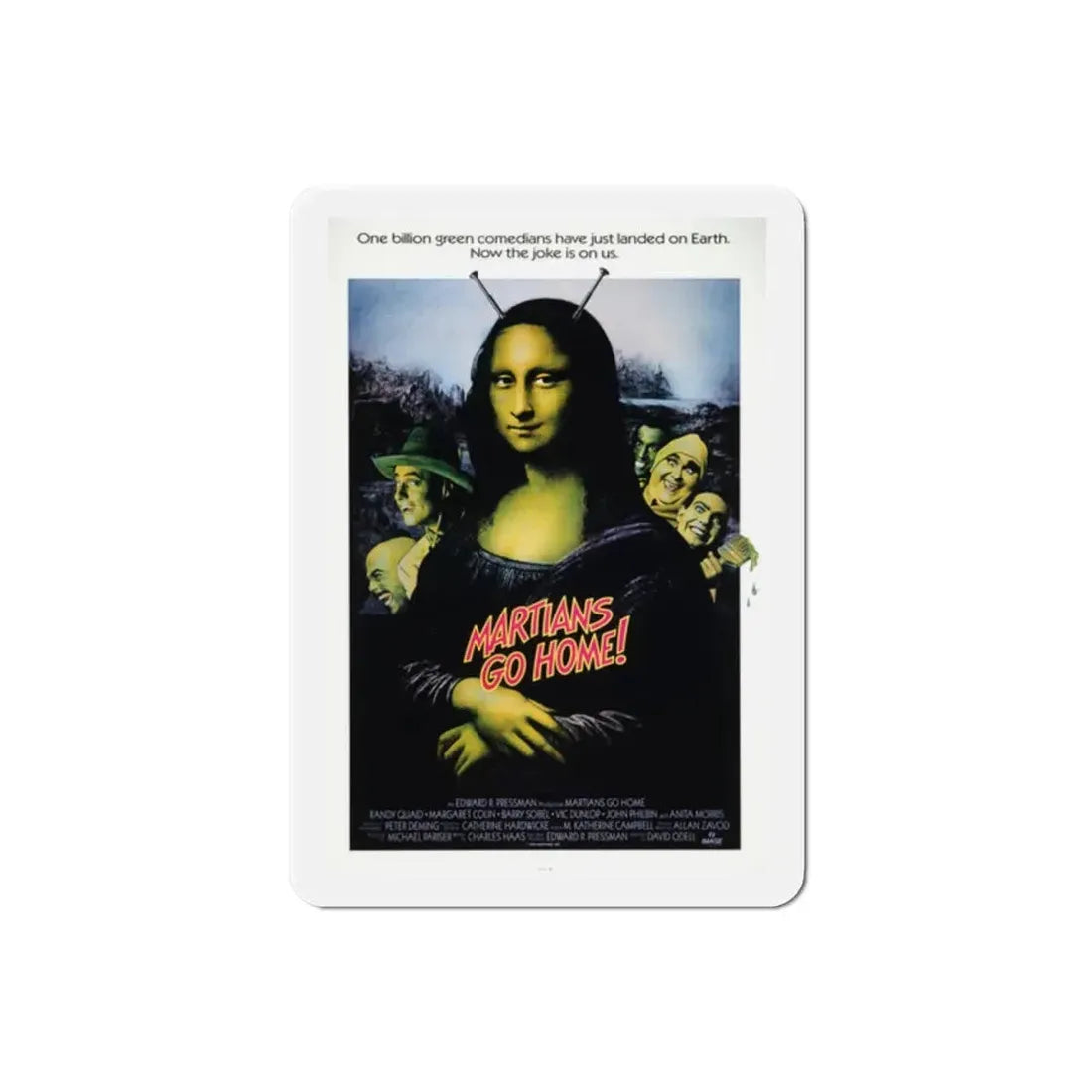Martians Go Home 1990 Movie Poster Refrigerator Magnet 2 Inch - The Sticker Space
