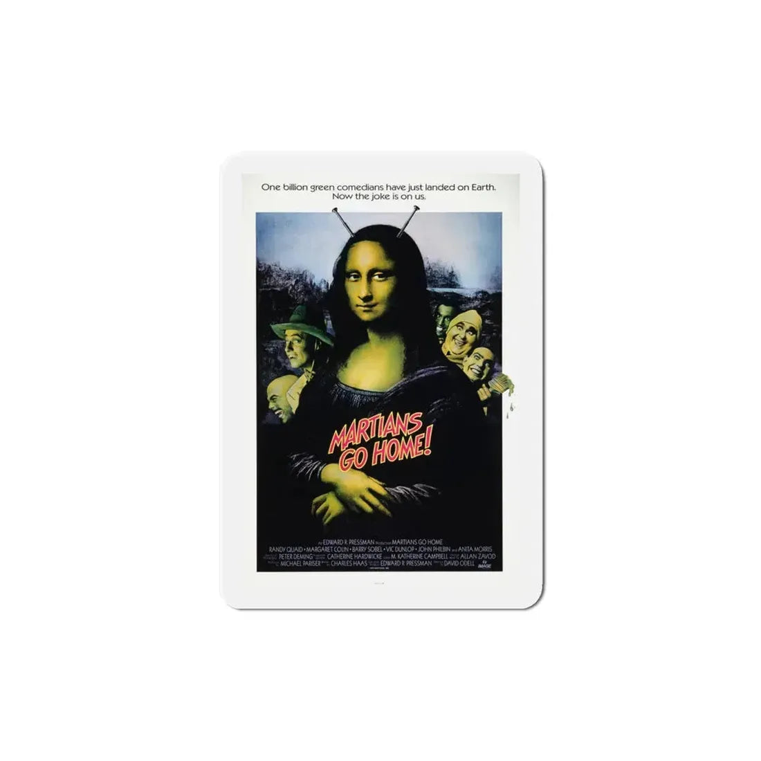 Martians Go Home 1990 Movie Poster Refrigerator Magnet 6 Inch - The Sticker Space