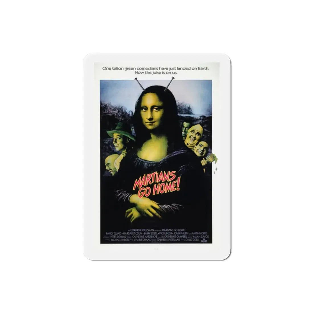 Martians Go Home 1990 Movie Poster Refrigerator Magnet - The Sticker Space