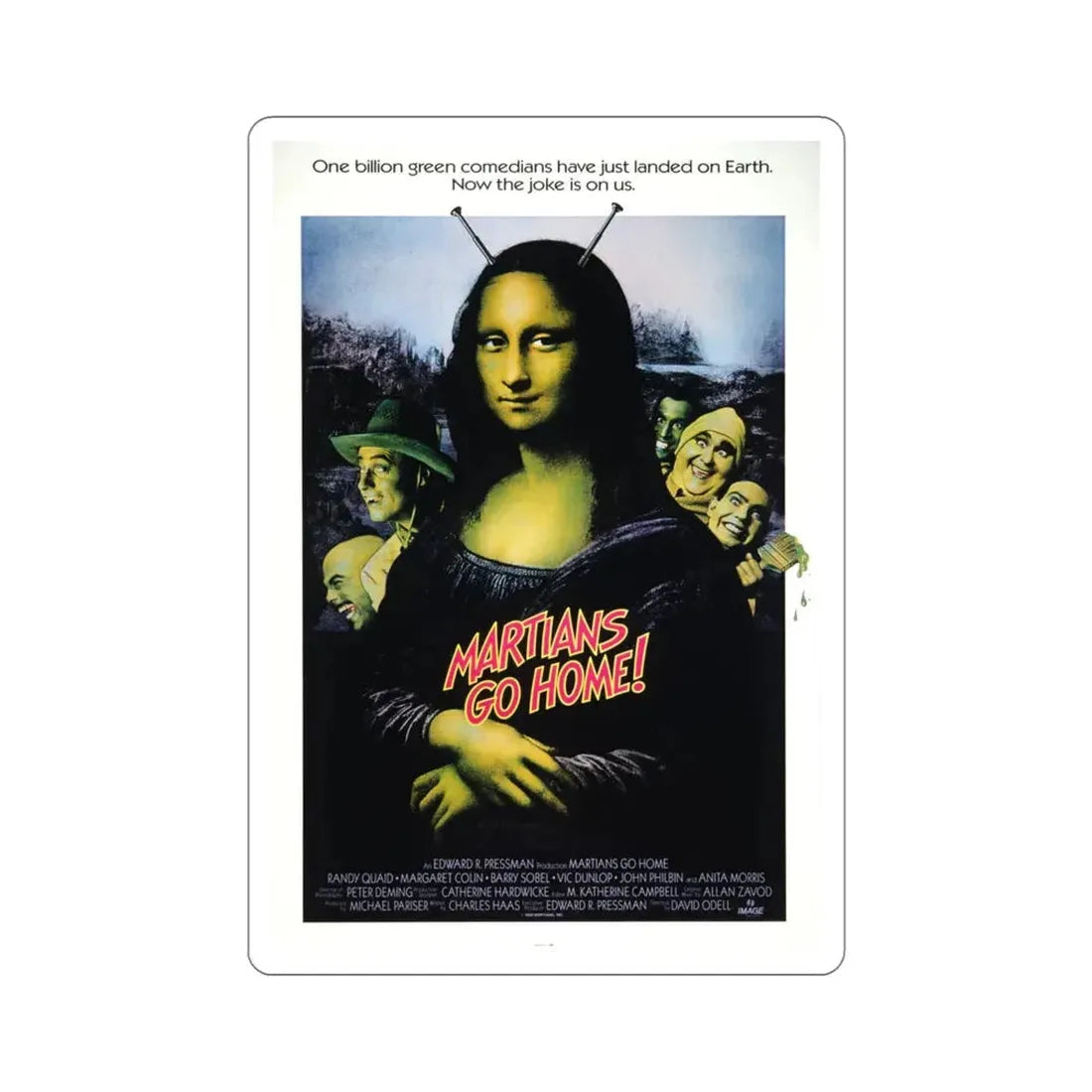 Martians Go Home 1990 Movie Poster STICKER Vinyl Die-Cut Decal 4 Inch - The Sticker Space