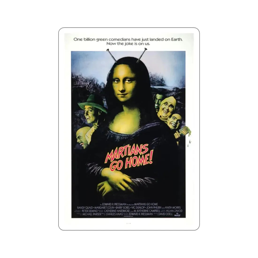 Martians Go Home 1990 Movie Poster STICKER Vinyl Die-Cut Decal - The Sticker Space