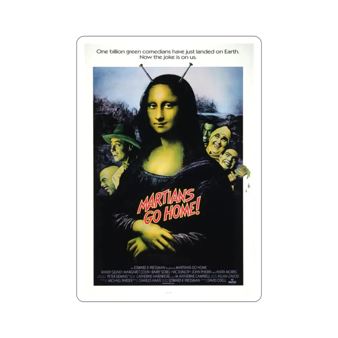 Martians Go Home 1990 Movie Poster STICKER Vinyl Die-Cut Decal - The Sticker Space
