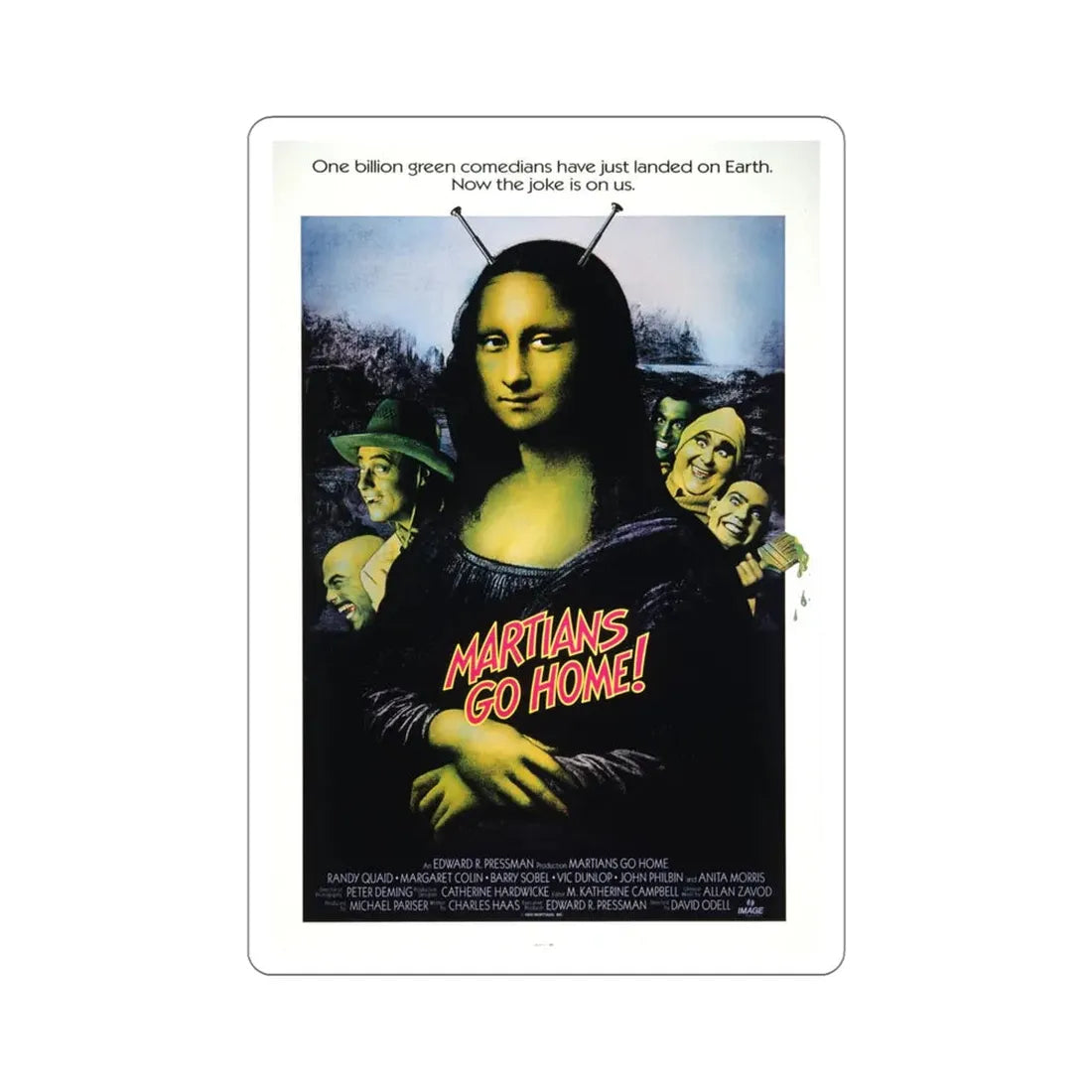 Martians Go Home 1990 Movie Poster STICKER Vinyl Die-Cut Decal - The Sticker Space