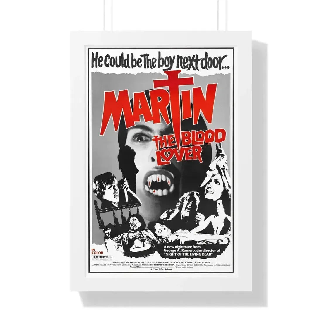 MARTIN 1977 - Framed Movie Poster 16″ x 24″ White - The Sticker Space