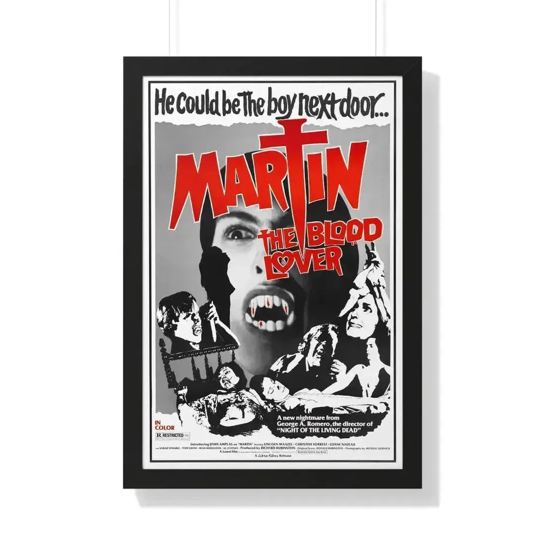 MARTIN 1977 - Framed Movie Poster 20" x 30" Black - The Sticker Space