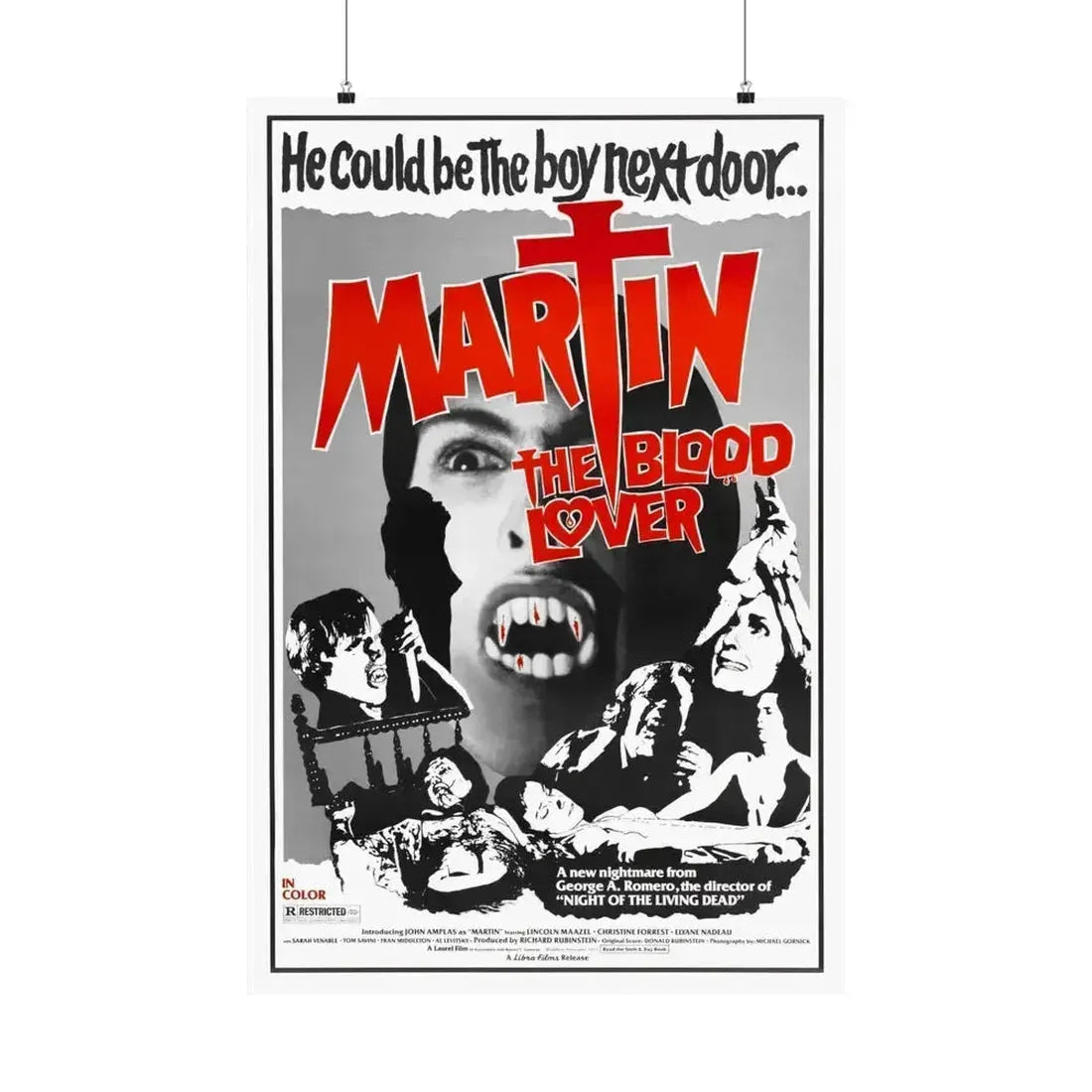 MARTIN 1977 - Paper Movie Poster 24″ x 36″ Matte - The Sticker Space