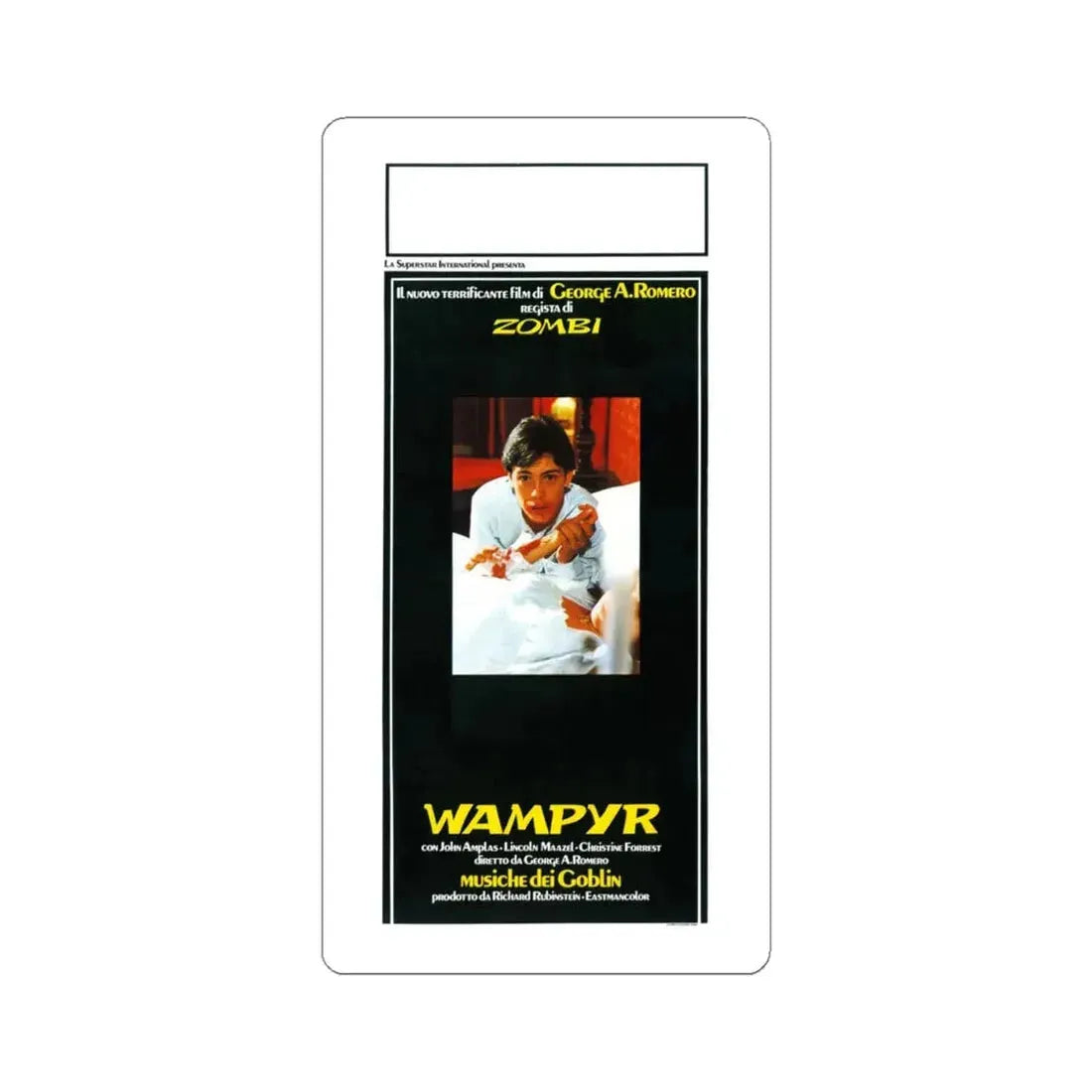 MARTIN (ITALIAN) 1977 Movie Poster - STICKER Vinyl Kiss-Cut Decal 4 Inch White - The Sticker Space