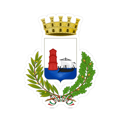 Martinsicuro-Stemma (Italy) (Coat of Arms) STICKER Vinyl Kiss-Cut Decal 3 Inch White - The Sticker Space