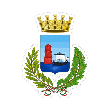 Martinsicuro-Stemma2 (Italy) (Coat of Arms) STICKER Vinyl Kiss-Cut Decal 6 Inch White - The Sticker Space