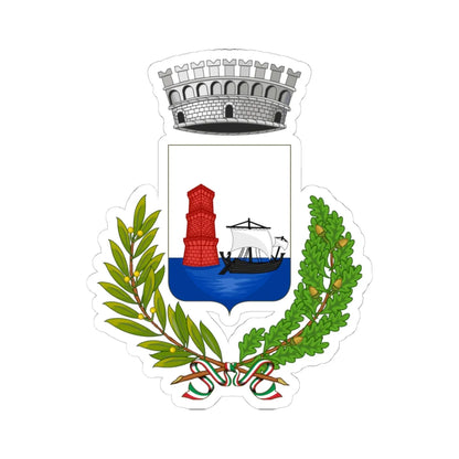 Martinsicuro-Stemma4 (Italy) (Coat of Arms) STICKER Vinyl Kiss-Cut Decal 4 Inch White - The Sticker Space