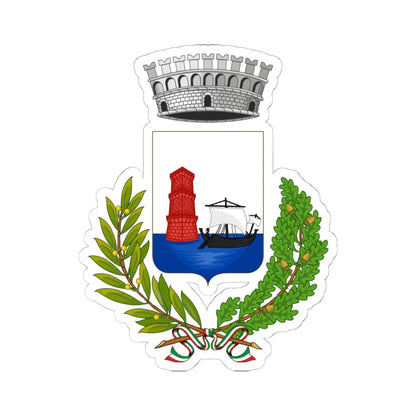 Martinsicuro-Stemma4 (Italy) (Coat of Arms) STICKER Vinyl Kiss-Cut Decal 6 Inch White - The Sticker Space