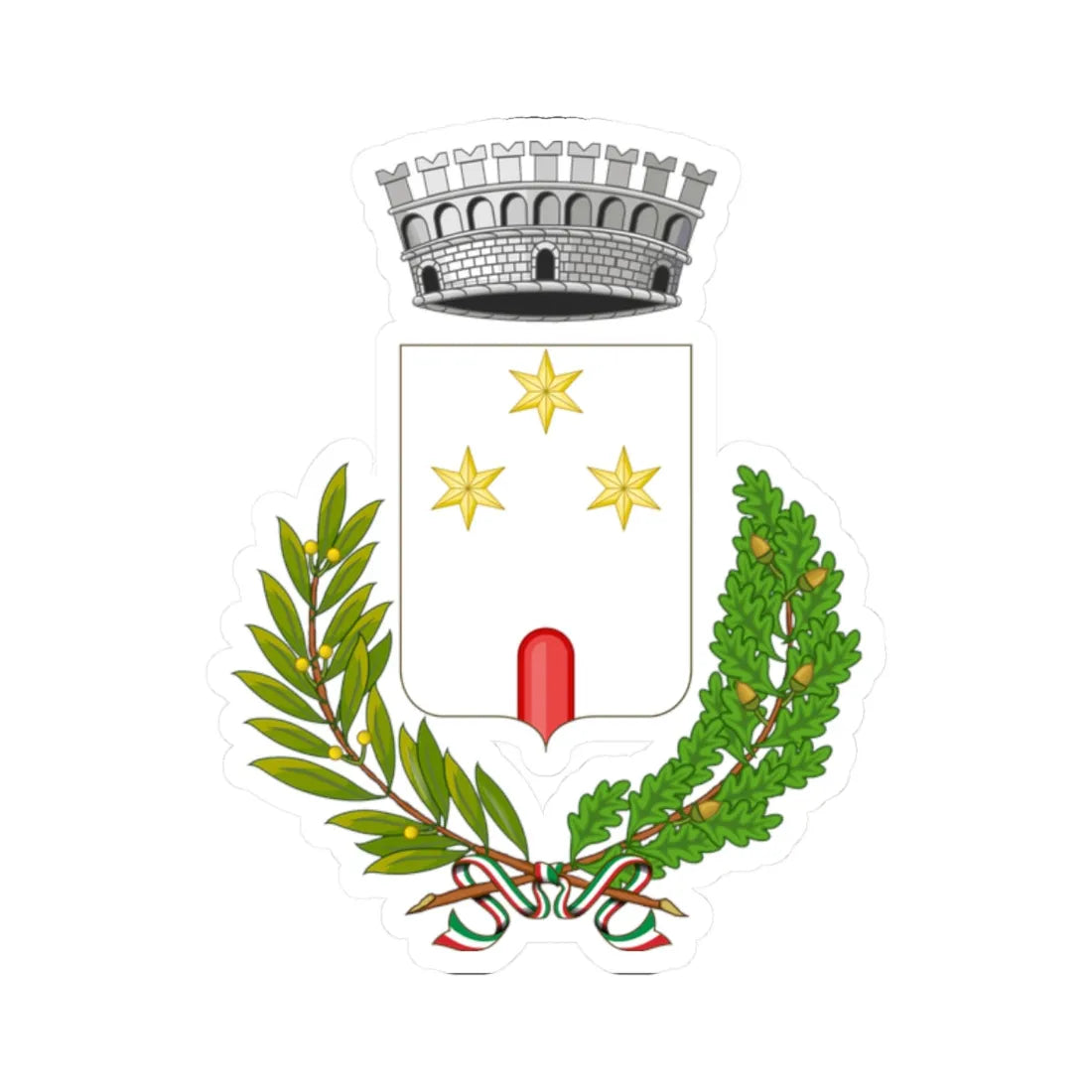 Martone-Stemma (Italy) (Coat of Arms) STICKER Vinyl Kiss-Cut Decal 2 Inch White - The Sticker Space