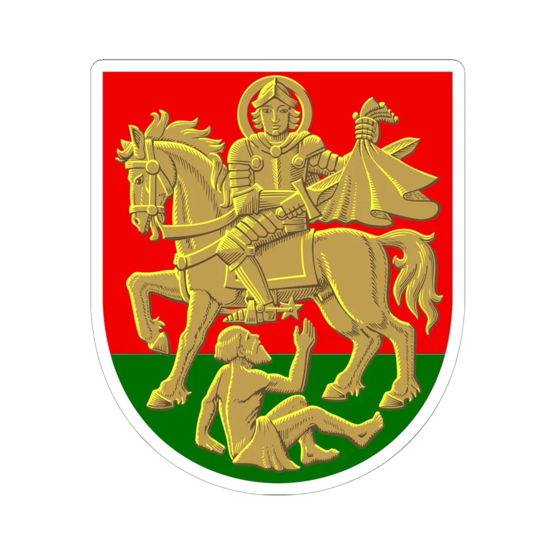 Marttila.vaakuna (Finland) (Coat of Arms) STICKER Vinyl Kiss-Cut Decal 6 Inch White - The Sticker Space