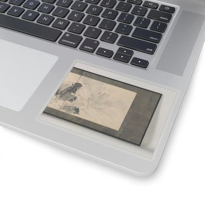 Maruyama Ōkyo 円山応挙 - Rock and Waves - dated 1773 v2 - STICKER Vinyl Kiss-Cut Decal