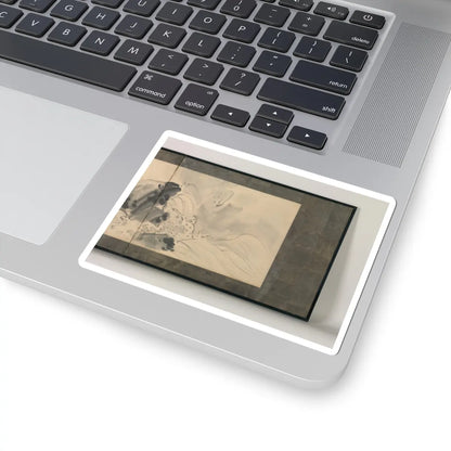 Maruyama Ōkyo 円山応挙 - Rock and Waves - dated 1773 v2 - STICKER Vinyl Kiss-Cut Decal