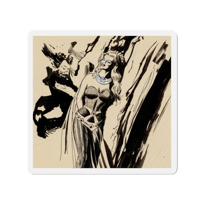 Marvel Super Heroes Prince Namor the Sub-Mariner Episode 9 Lorelei Animation Drawing (Magazine Illustration) Refrigerator Magnet-2" x 2"-The Sticker Space