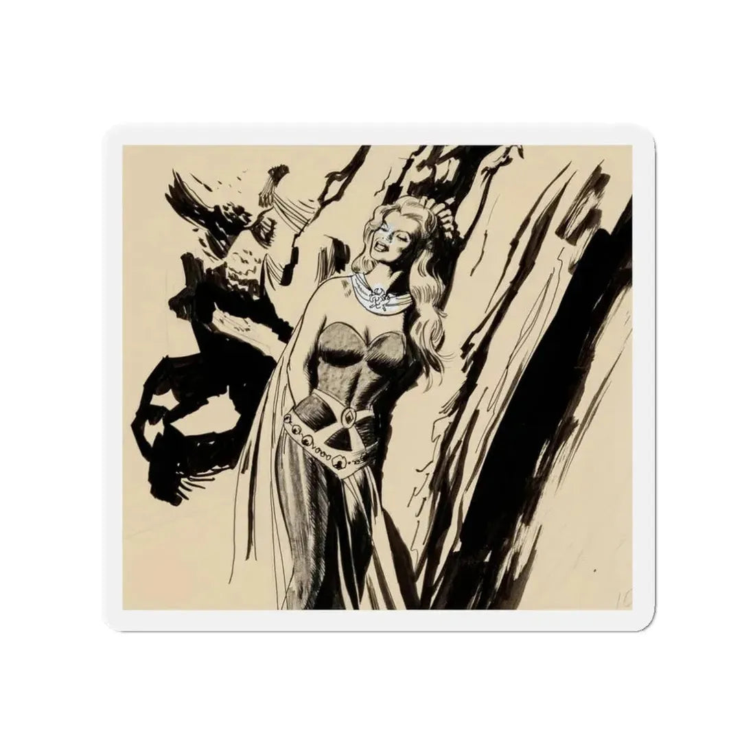 Marvel Super Heroes  Prince Namor the Sub-Mariner Episode 9 Lorelei Animation Drawing (Magazine Illustration) Refrigerator Magnet 3 Inch - The Sticker Space