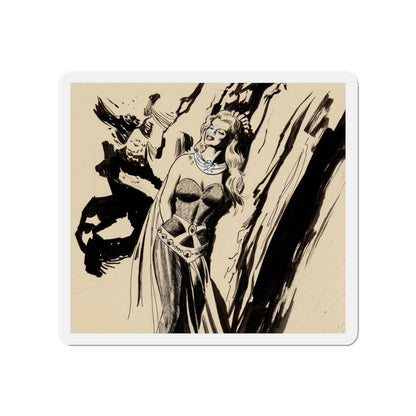 Marvel Super Heroes Prince Namor the Sub-Mariner Episode 9 Lorelei Animation Drawing (Magazine Illustration) Refrigerator Magnet-4" x 4"-The Sticker Space