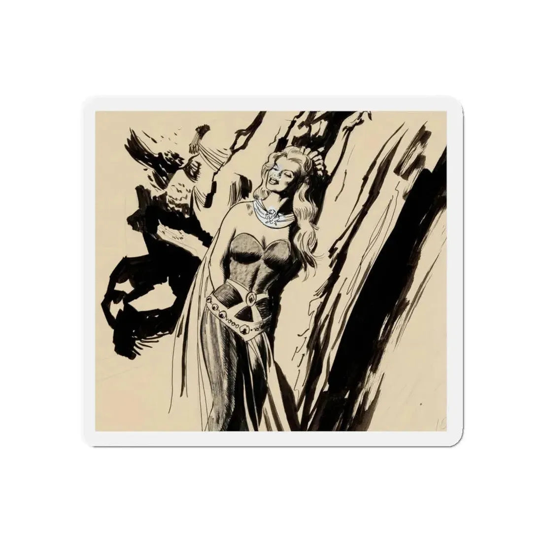 Marvel Super Heroes  Prince Namor the Sub-Mariner Episode 9 Lorelei Animation Drawing (Magazine Illustration) Refrigerator Magnet 5 Inch - The Sticker Space