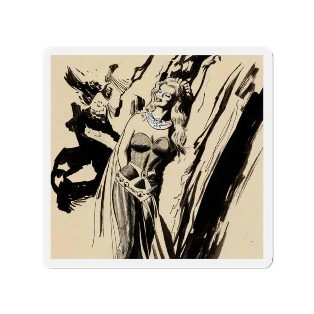 Marvel Super Heroes  Prince Namor the Sub-Mariner Episode 9 Lorelei Animation Drawing (Magazine Illustration) Refrigerator Magnet - The Sticker Space