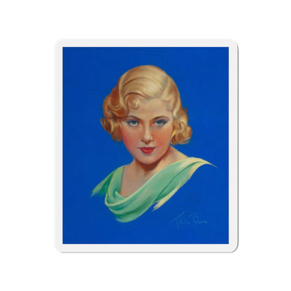 Mary Carlisle, Movie Magazine cover (Magazine Illustration) Refrigerator Magnet-2" x 2"-The Sticker Space