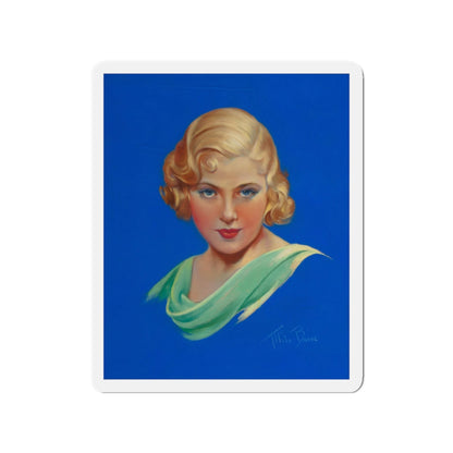 Mary Carlisle, Movie Magazine cover (Magazine Illustration) Refrigerator Magnet-3" x 3"-The Sticker Space