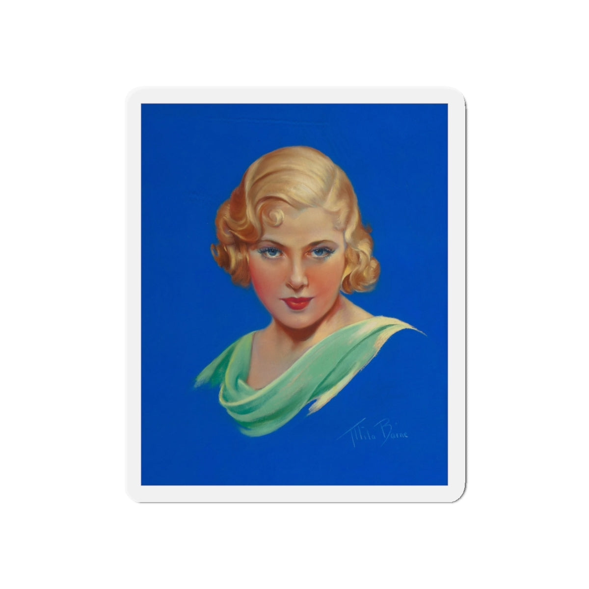 Mary Carlisle, Movie Magazine cover (Magazine Illustration) Refrigerator Magnet-5" x 5"-The Sticker Space