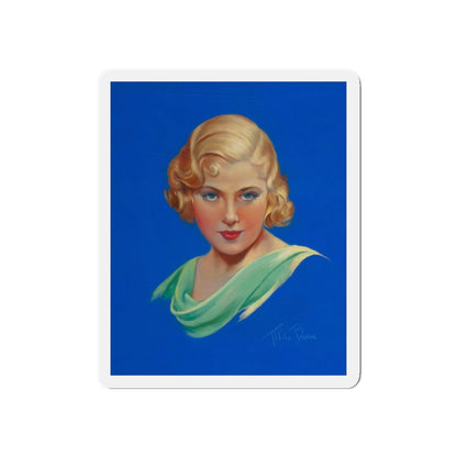 Mary Carlisle, Movie Magazine cover (Magazine Illustration) Refrigerator Magnet-6 × 6"-The Sticker Space