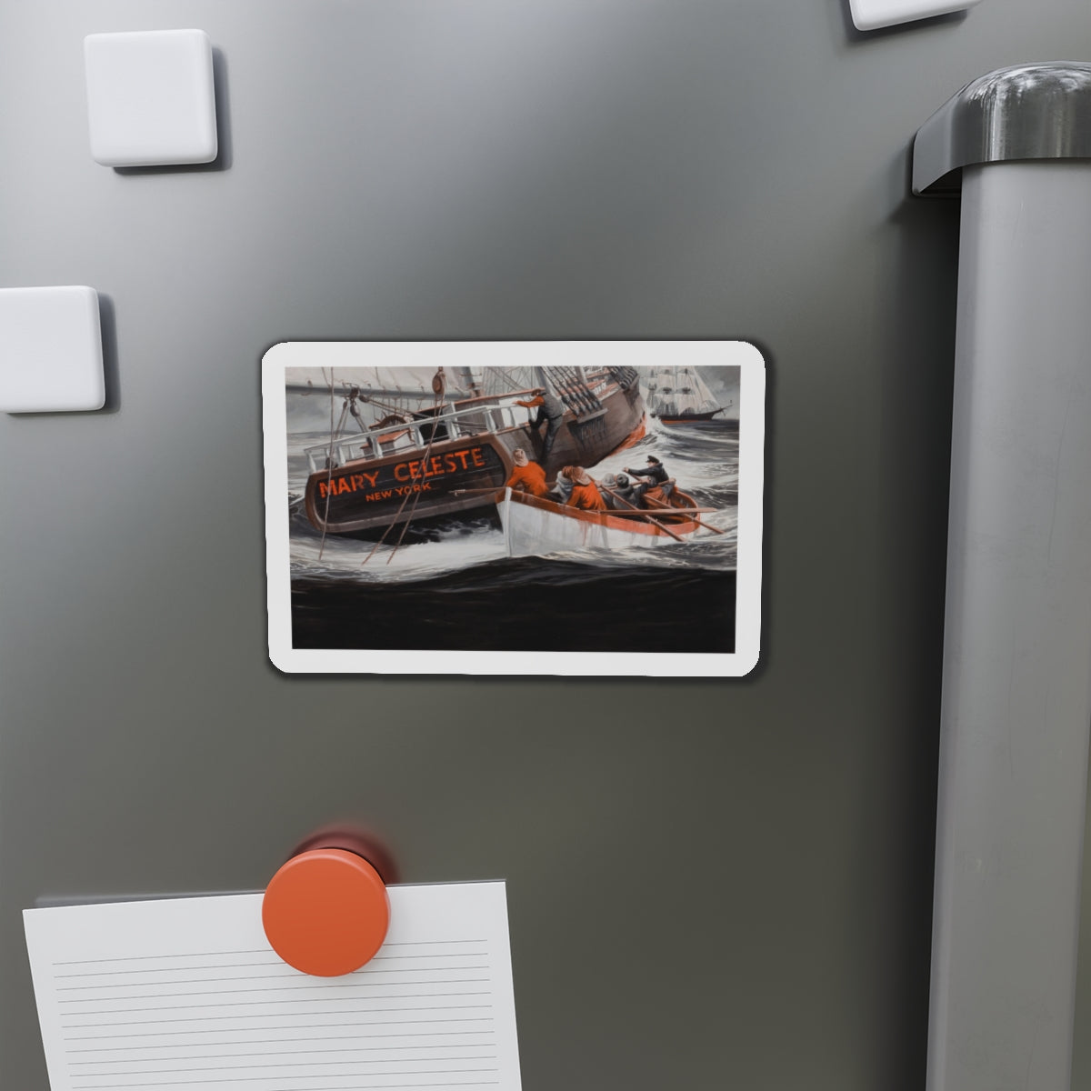 Mary Celeste, men's adventure magazine story illustration (Magazine Illustration) Refrigerator Magnet-The Sticker Space