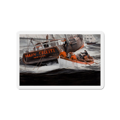 Mary Celeste, men's adventure magazine story illustration (Magazine Illustration) Refrigerator Magnet-3" x 3"-The Sticker Space