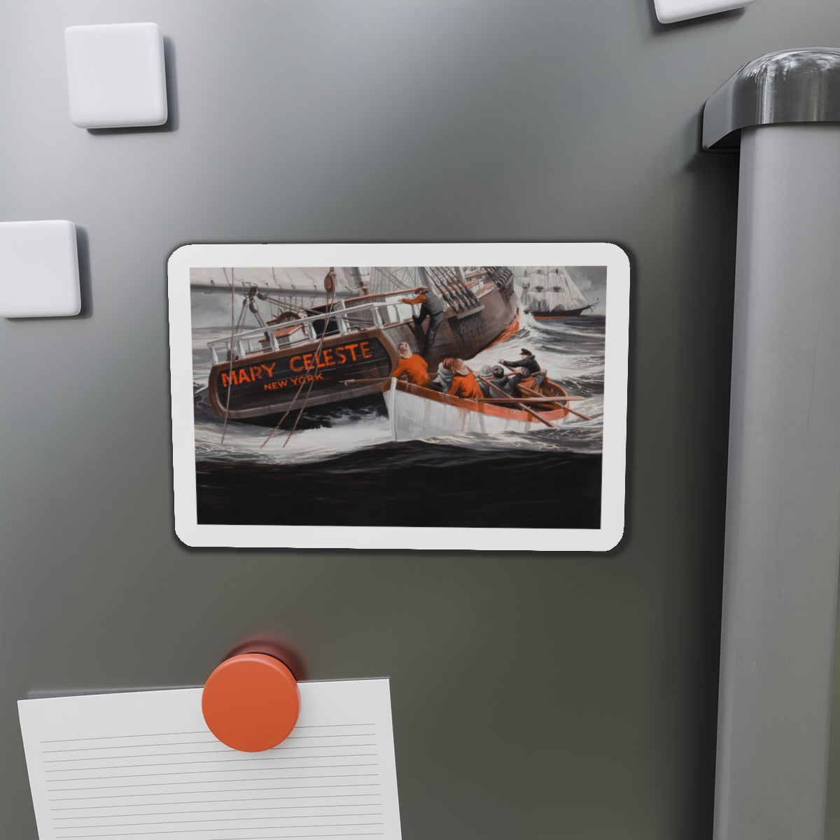 Mary Celeste, men's adventure magazine story illustration (Magazine Illustration) Refrigerator Magnet-The Sticker Space