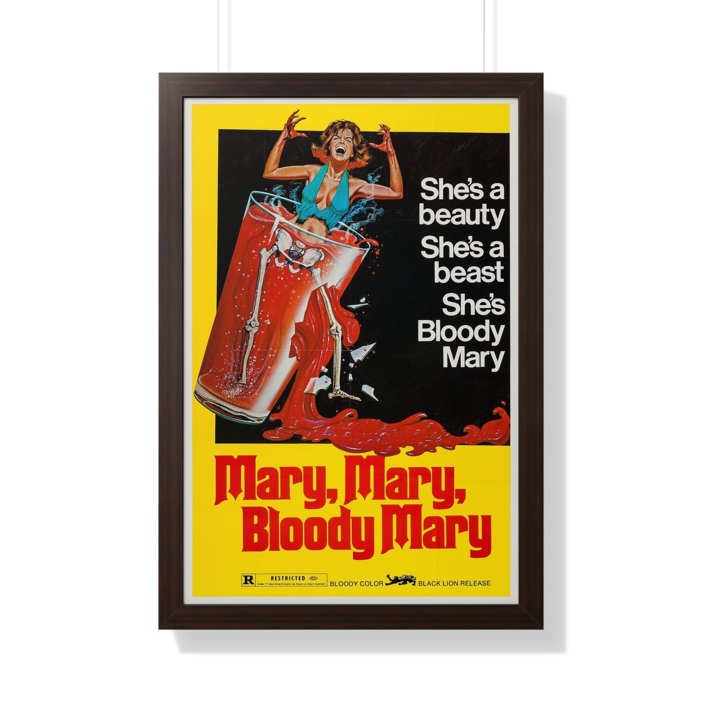 MARY, MARY, BLOODY MARY 1975 - Framed Movie Poster-20" x 30"-The Sticker Space