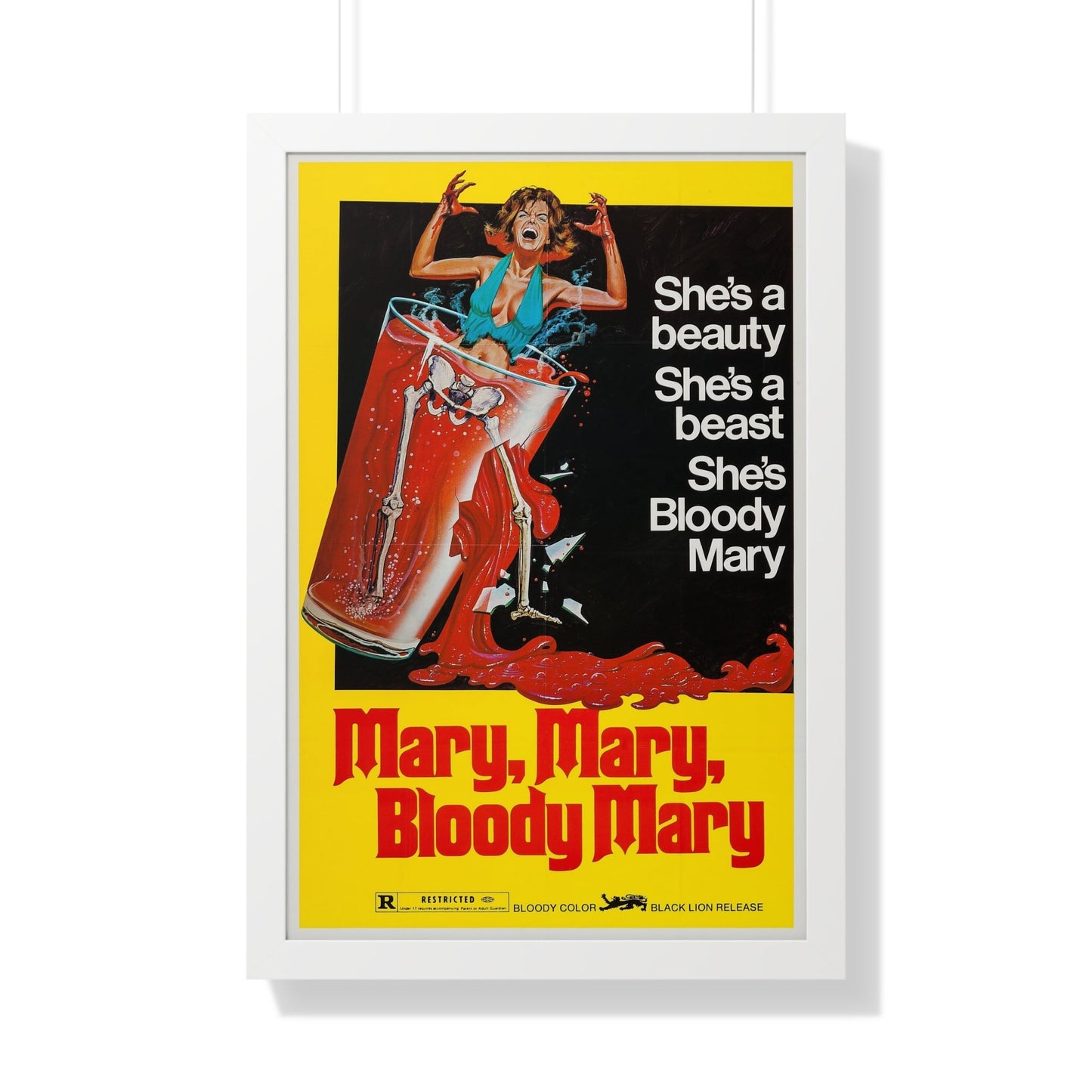 MARY, MARY, BLOODY MARY 1975 - Framed Movie Poster-20" x 30"-The Sticker Space