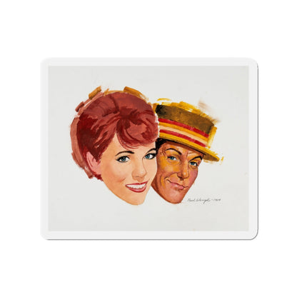 Mary Poppins Movie Poster Preliminary, 1964 (Magazine Illustration) Refrigerator Magnet-3 Inch-Die-Cut-The Sticker Space