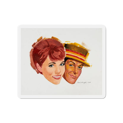 Mary Poppins Movie Poster Preliminary, 1964 (Magazine Illustration) Refrigerator Magnet-4 Inch-Die-Cut-The Sticker Space