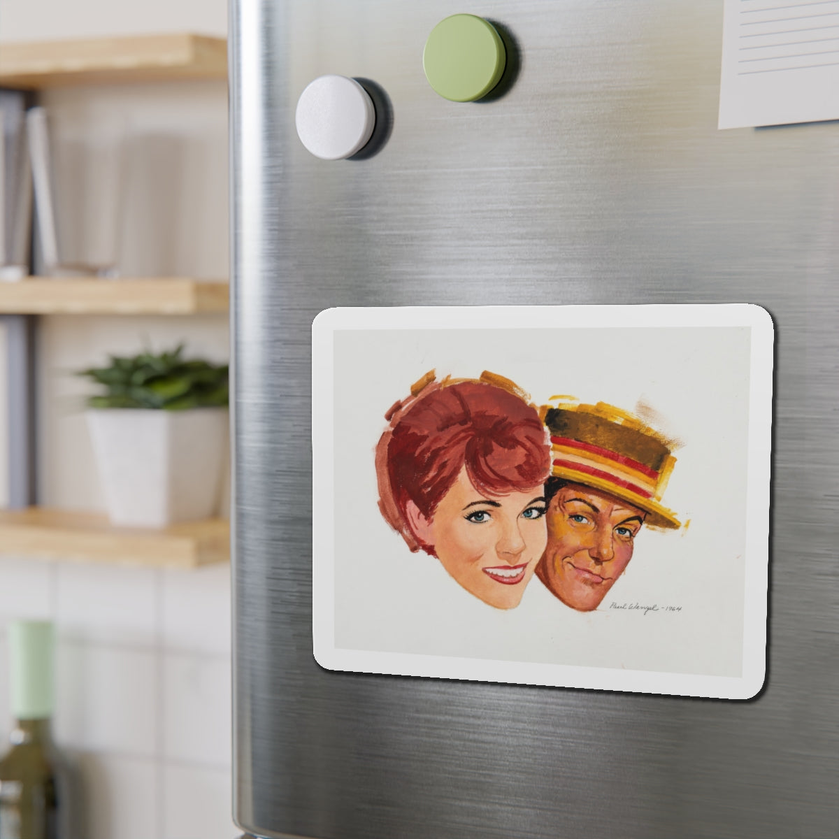 Mary Poppins Movie Poster Preliminary, 1964 (Magazine Illustration) Refrigerator Magnet