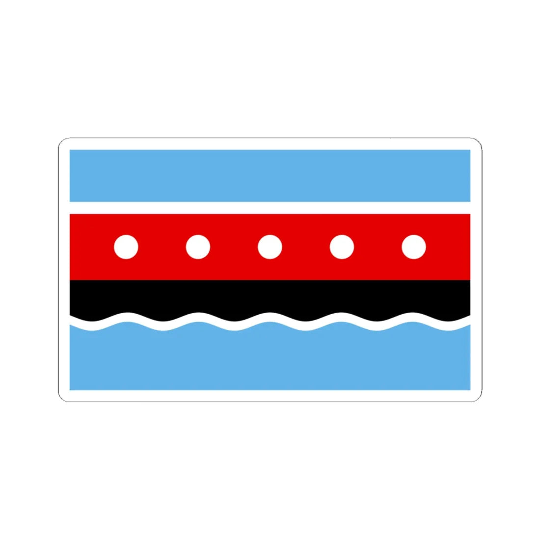 Maryhill town flag (Scotland) STICKER Vinyl Kiss-Cut Decal 6 Inch White - The Sticker Space