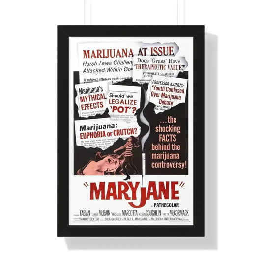 MARYJANE 1968 - Framed Movie Poster 16″ x 24″ Black - The Sticker Space