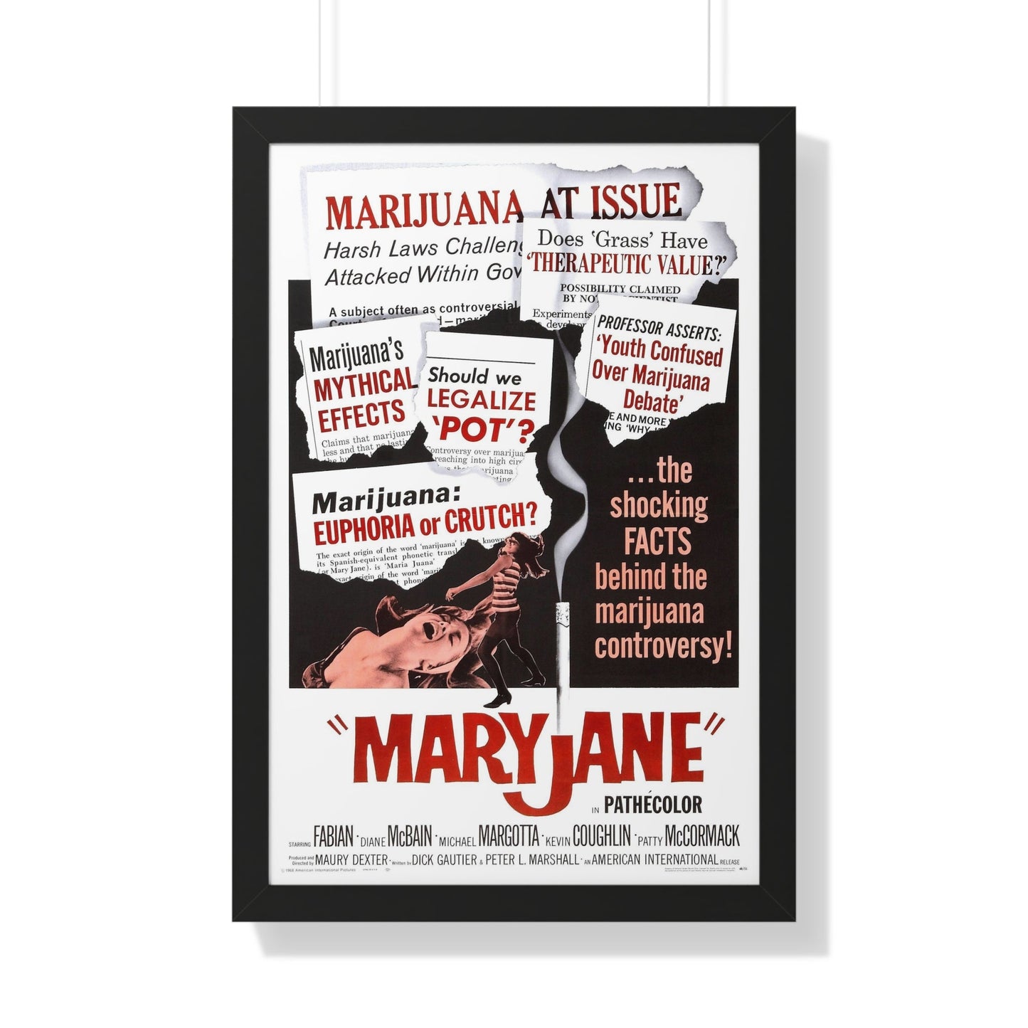 MARYJANE 1968 - Framed Movie Poster-20" x 30"-The Sticker Space